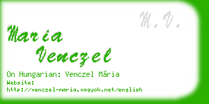 maria venczel business card